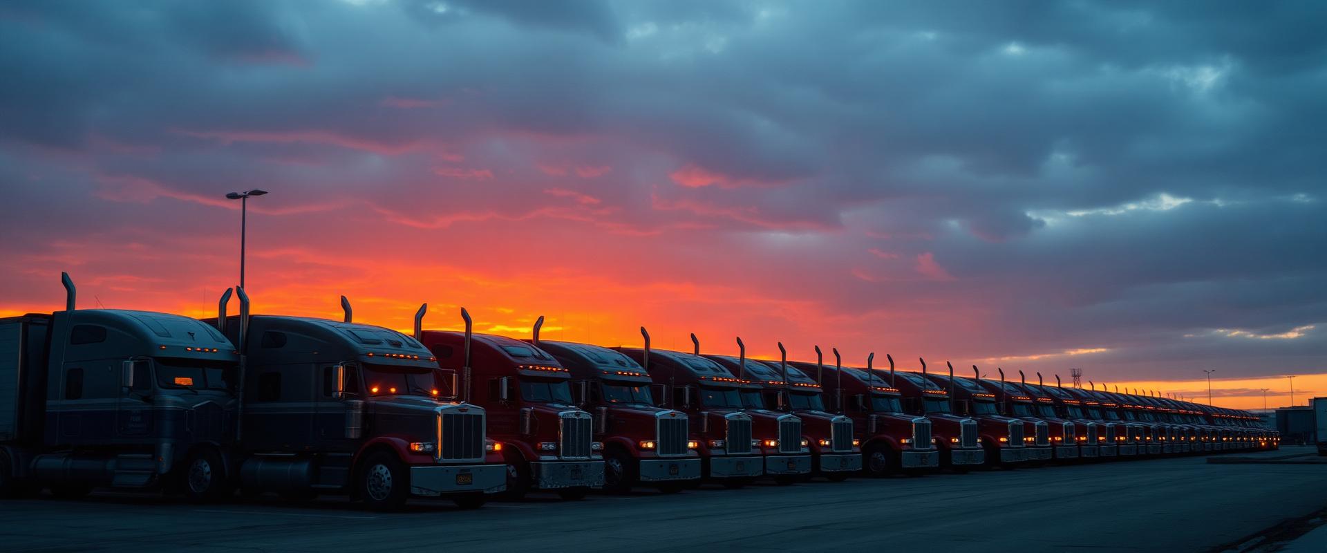 Trucks on the highway